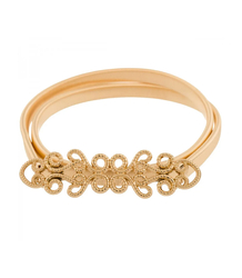 Dámský pásek s ozdobnou sponou k šatům