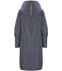 Dámský přechodný kabát oversize s kapucí