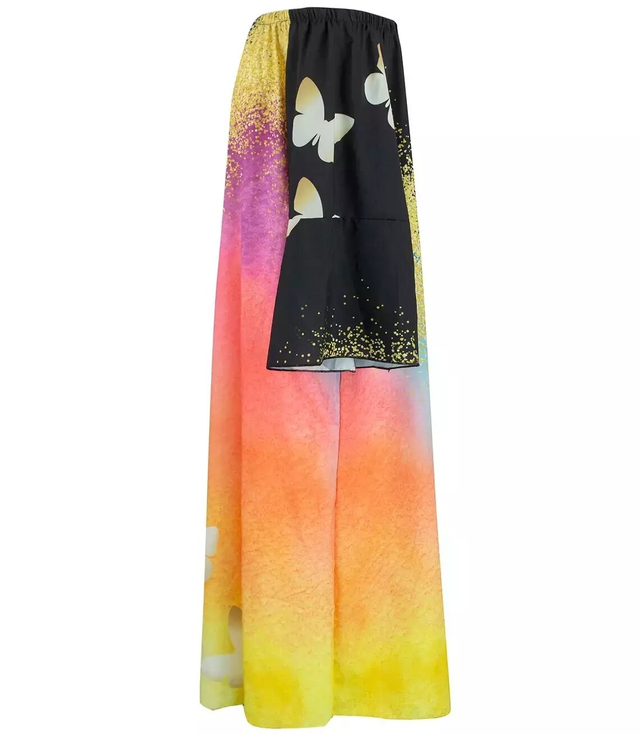 Španělské midi šaty s barevným potiskem