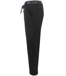 Černé žebrované teplákové kalhoty cigaretové kalhoty