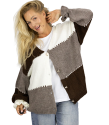 Krátký oversize svetr s knoflíky JULIETTE