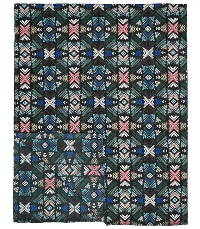 Stylový šátek se střapci abstraktní měkký hladký 180x75 cm