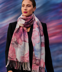 Dámská šála s květinovým vzorem 180x70