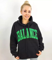 BALANCE oversize unisex mikina s velkými nápisy