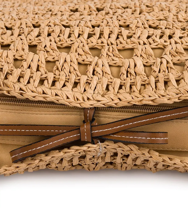 Ažurová boho taška na léto s podšívkou a zipem