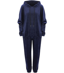 SPORT velurová mikina s kapucí PLUS SIZE Oversize