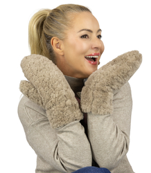 Dámské rukavice s měkkou jehněčí kožešinou