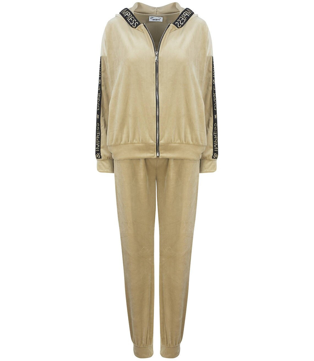 Velurová souprava DRES s opaskem