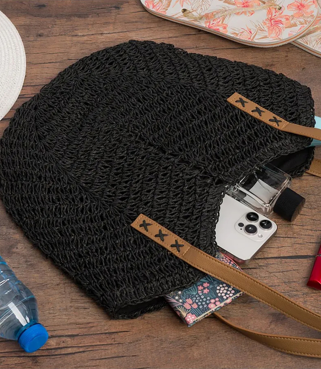 Dámská plážová taška boho openwork pro letní košík shopper