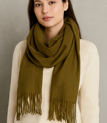 Měkká velká šála s třásněmi klasická