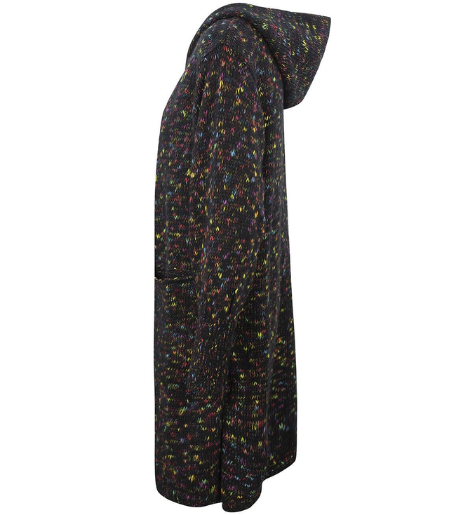 Dlouhý tlustý svetr CARDIGAN bufetový rukáv