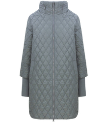 Přechodná prošívaná bunda s trapézovým vzorem