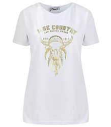 Bavlněné tričko se zlatým potiskem