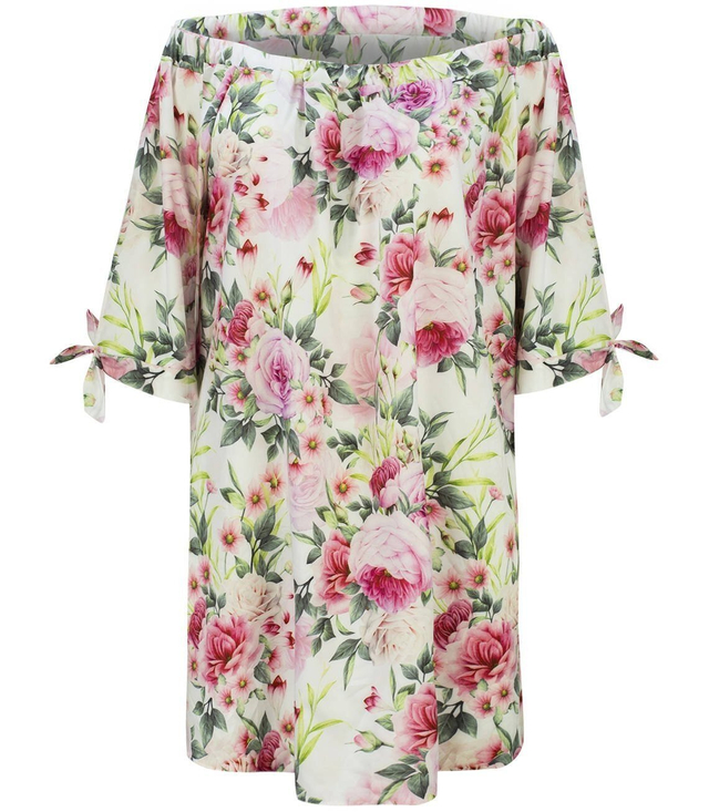 Mini květinové tunikové šaty krásné