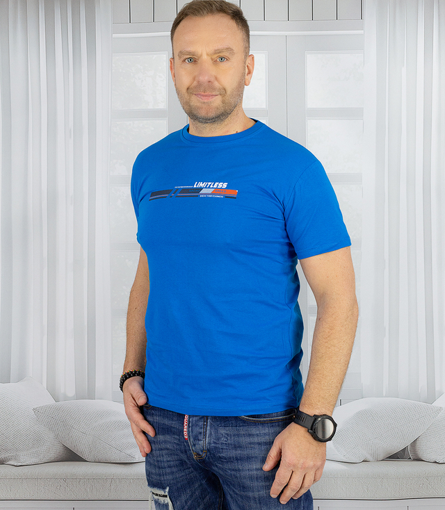 Pánské tričko s krátkým rukávem a sportovním potiskem