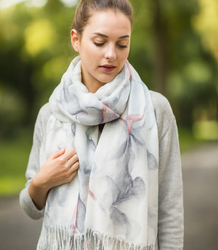 Dámská šála s květinovým vzorem 180x70