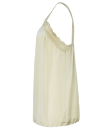 Saténový dlouhý top sexi krajkové pásky