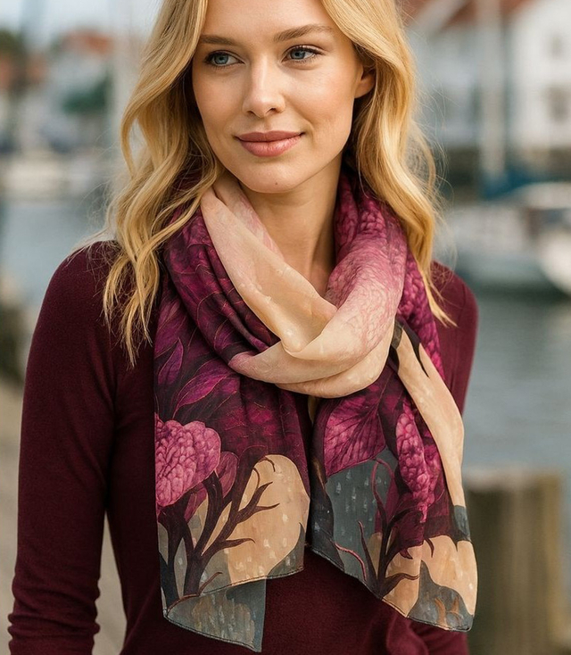 Dámský vzorovaný šátek 70x180