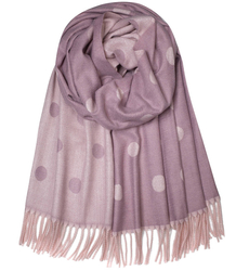 Tkaná šála šátek s puntíky 2 barvy