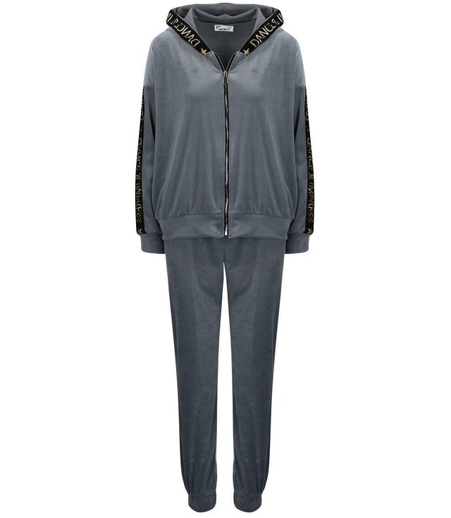 Velurová souprava DRES s opaskem