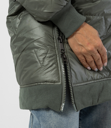 Dlouhá bunda s prošíváním a bočními rozparky ROMA PLUS SIZE