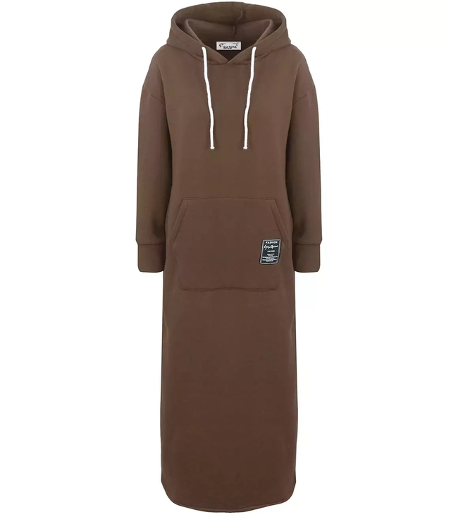 Dlouhé mikinové oversize šaty