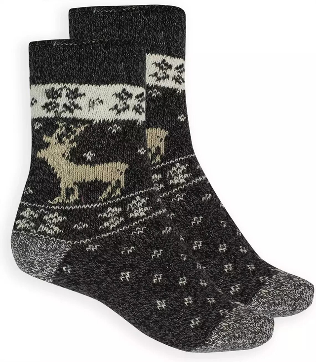 Univerzální teplé ponožky vlněné sobí 3-PAK