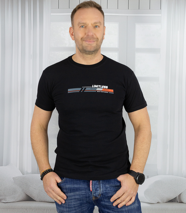 Pánské tričko s krátkým rukávem a sportovním potiskem