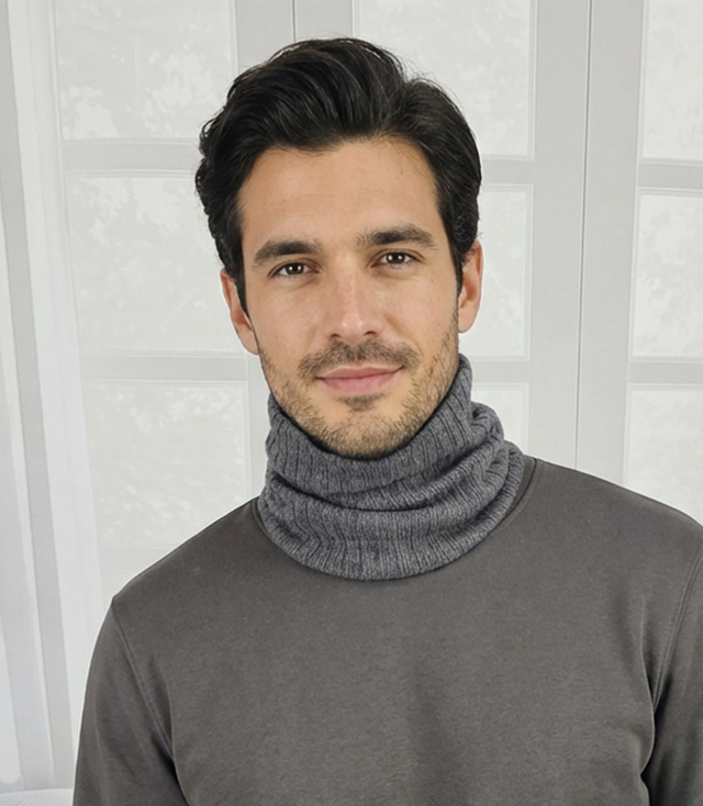 Pánský pletený zateplený komín - univerzální, zimní