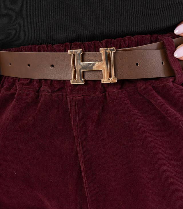 Manšestrové kalhoty s páskem CITY SOFT