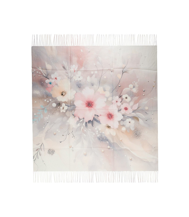 Dámská šála s květinovým vzorem 180x70