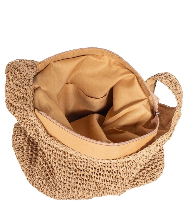 Velká tkaná slaměná taška