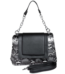 Elegantní obálková kabelka z hadí kůže