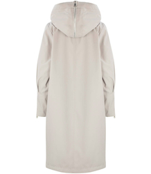 Dámský přechodný kabát oversize s kapucí