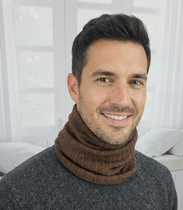 Pánský pletený zateplený komín - univerzální, zimní