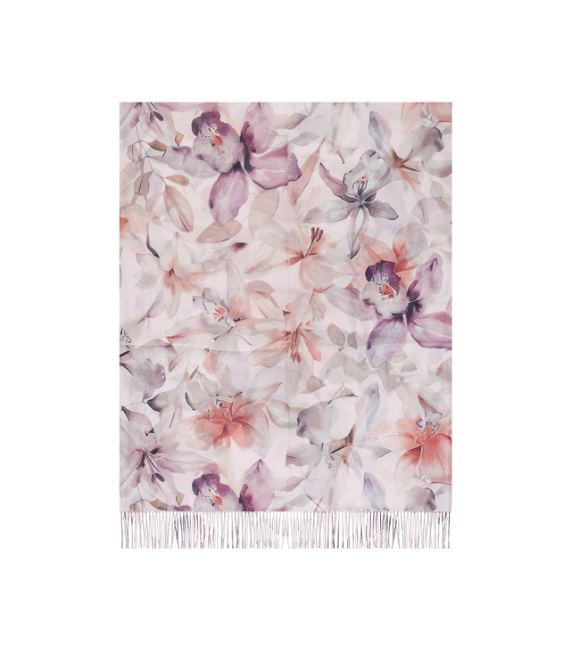 Dámská šála s květinovým vzorem 180x70