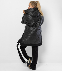 Dlouhá bunda s prošíváním a bočními rozparky ROMA