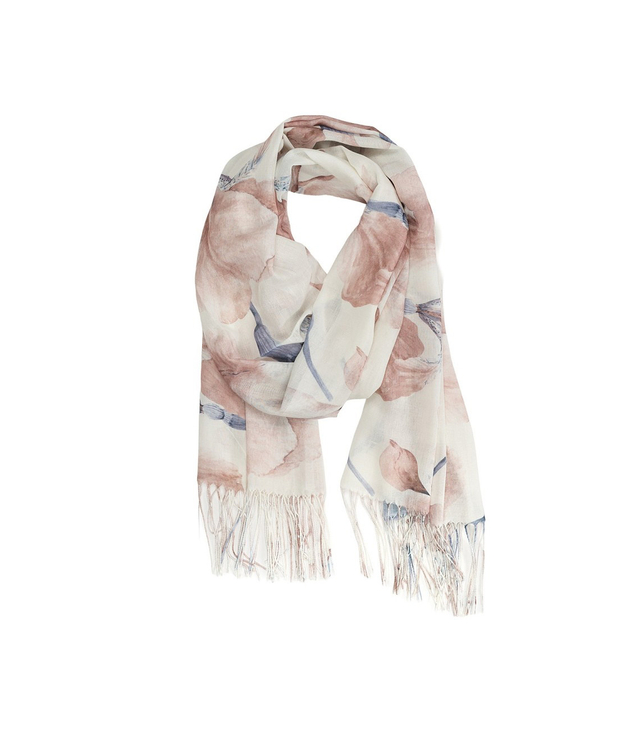 Dámská šála s květinovým vzorem 180x70