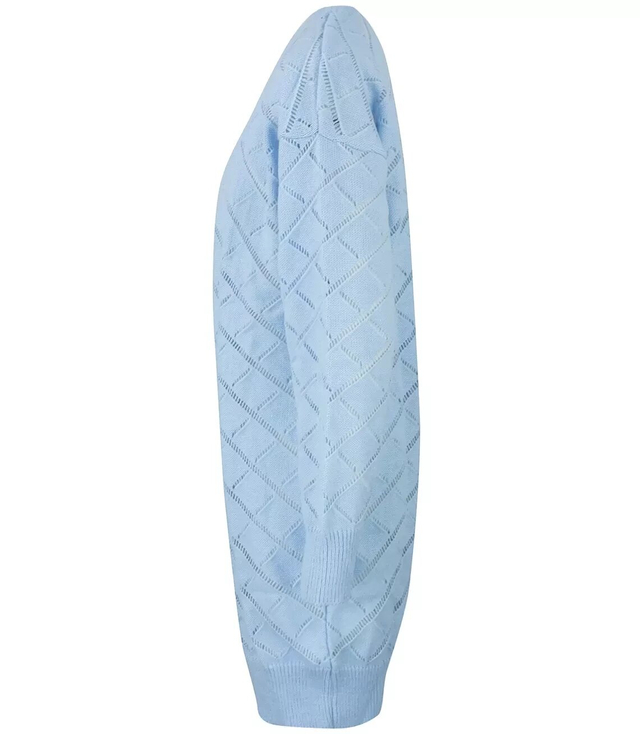 Dlouhý hřejivý prolamovaný svetr IZABELLA