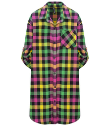 Dlouhá flanelová košile Flanelová kontrola