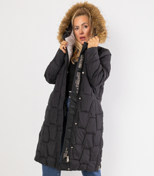 Dlouhá prošívaná zimní bunda URBAN LONG PUFF PLUS SIZE