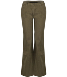 Dámské džíny s nízkým náběhem a výšivkou z džínoviny