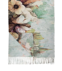 Dámský čtvercový šátek s třásněmi AGRAFKA