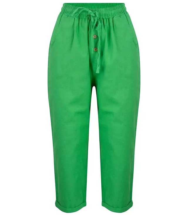 Letní plátěné kalhoty 3/4 chino šortky