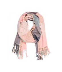 Dámská kostkovaná šála s třásněmi 190x80