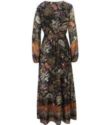 Dlouhé boho šaty etno maxi volán