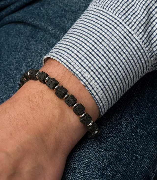 Pánský náramek s přírodními kameny