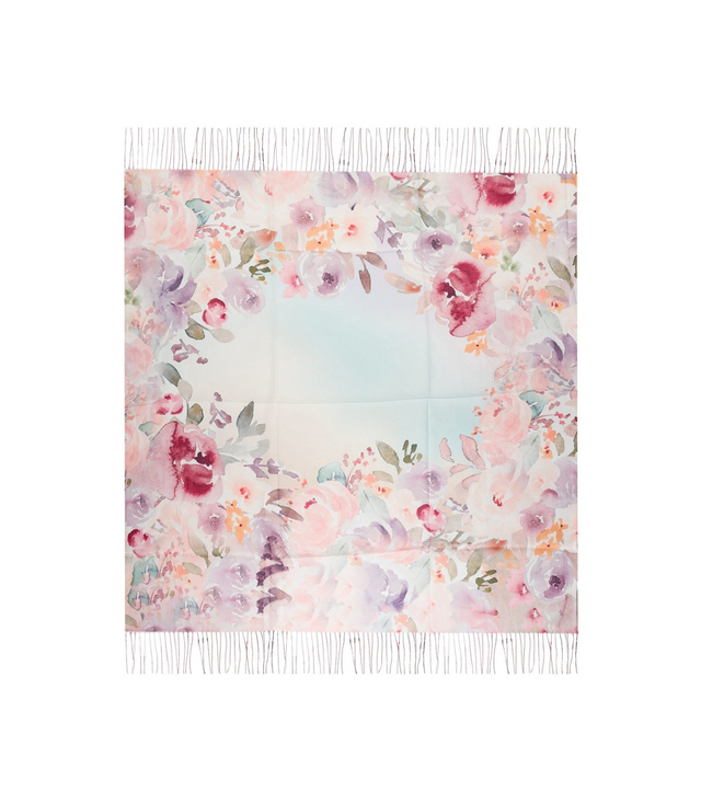 Dámský šátek s květinovým vzorem 100x100