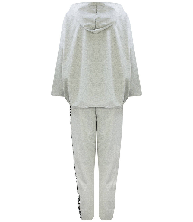 Tepláková souprava kalhoty mikina s páskou s nápisem