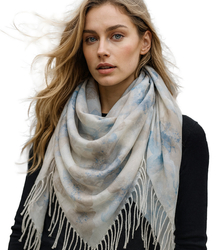 Dámská šála s květinovým vzorem 180x70